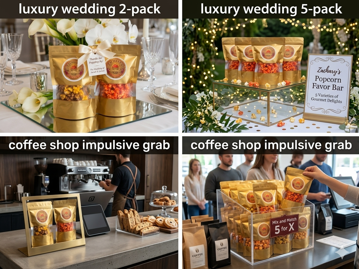 Gourmet Popcorn Snack Bags – 1.5 oz Assorted Flavors 2-Pack 9.99