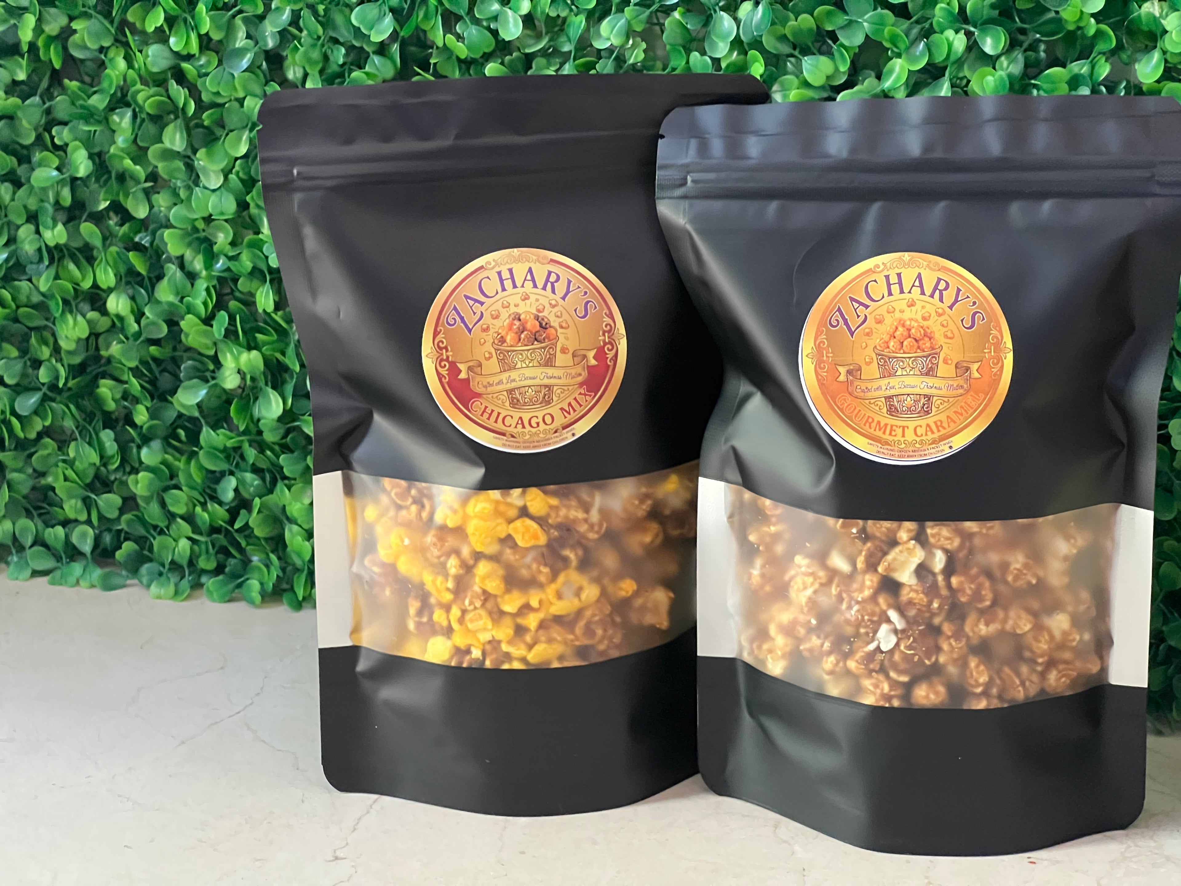 Chicago Mix Gourmet Popcorn – Matte Black 6oz Bags (Case of 24)