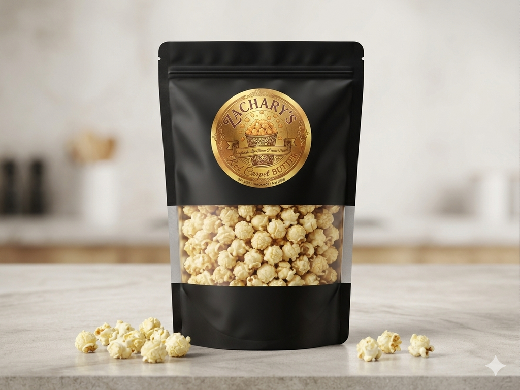 Mylar  with window popcorn bag 