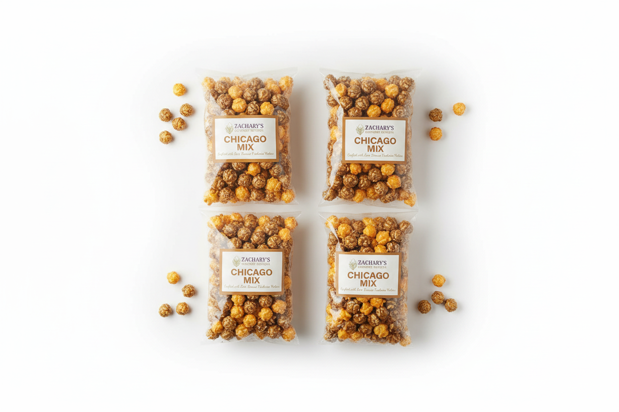 Zachary's Chicago Mix Popcorn 4-pack bundle